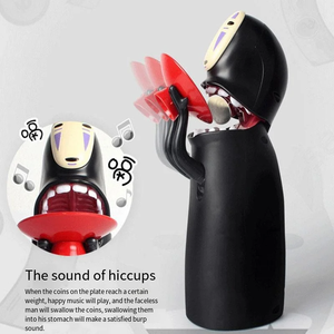 Hucha Electrónica de 22 cm con Diseño de Hombre Sin Rostro, Divertida Hucha de Dibujos Animados, Figura de Anime de Hombre Sin Rostro, Juguete para Guardar Monedas - Product Image 2