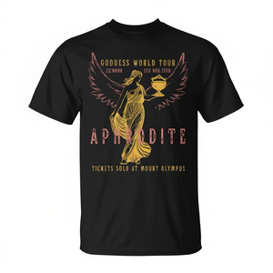 Camiseta con diseño de la banda Aphrodite Goddess World Tour Distressed, estilo Dark Academia - Product Image 2