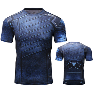 Impresión Digital Sublimación Anime 3D Película Personajes Camisetas para hombres Etiquetas privadas personalizadas Patrón de forro Rash Guard para hombres - Product Image 4