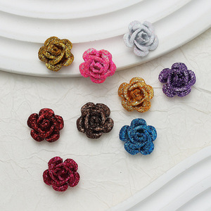 סלינה קריסטל די אבני חן 3d כפול חור נצנצים ורדים 15 מ "מ ידידותי לסביבה עבור ולנטיין תכשיטי יום נישואין זרי יום נישואין - Product Image 3