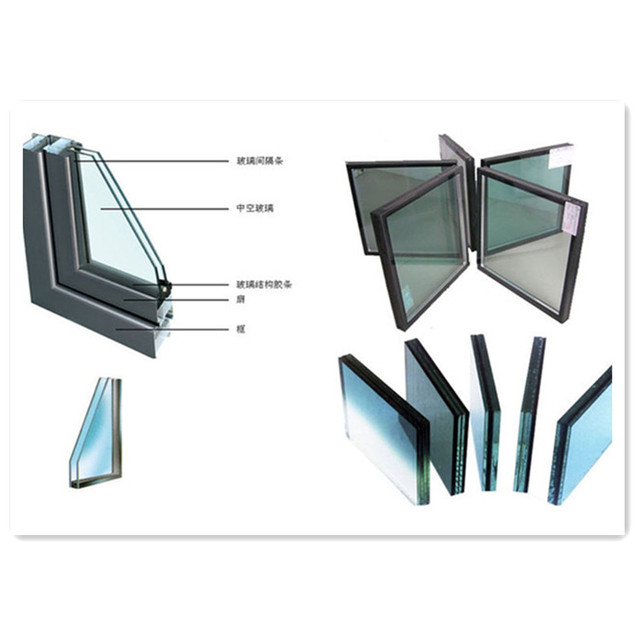 5+5mm 6mm 9mm Soundproof Double Glazing Window Glass Air Argon Aluminum Spacer IGU Double Glass for Exterior Direct Factory