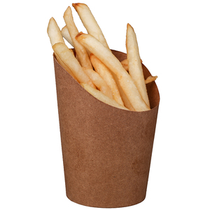 Caja <span class=keywords><strong>de</strong></span> Papel Kraft Marrón Ecológica y Reciclable para Papas Fritas, Vaso <span class=keywords><strong>de</strong></span> Papel con Tapa Inclinada para Papas Fritas, para Restaurantes <span class=keywords><strong>de</strong></span> Hamburguesas, Suministro al por Mayor - Product Image 3