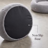 Lit de couchage solide Hesen pour animaux de compagnie, en tissu Teddy lavable, mousse à mémoire de forme, confortable, en velours côtelé, lit-caverne pour chien et chat