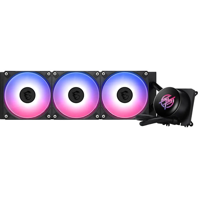 MSI MPG CORELIQUID P13 360 Black - AIO ARGB CPU Liquid Cooler - 360mm Radiator - IPS 2.1" LCD Screen Triple 120mm ARGB PWM Fans