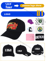 Casquette de camionneur personnalisée en gros à 5 panneaux, séchage rapide, course à pied, découpe laser perforée, polyester imperméable, broderie, velours de baseball