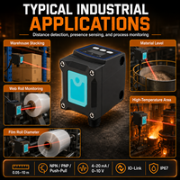 Sensor Jarak Laser Cerdas KJT-D IO-Link 10M Pengaturan Parameter Jarak Jauh untuk Kontrol Industri PLC