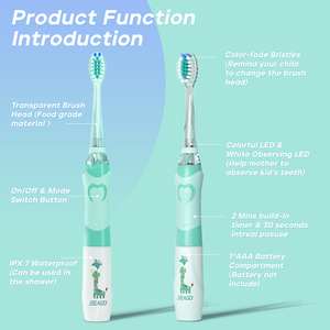 Seago sg977 Mềm 8 Đầu Bàn Chải 4 Chế độ Bàn Chải Đánh Răng Cuối Cùng 150 Ngày Thông Minh Hẹn Giờ Trẻ Em Món Quà Tuổi 3 + Sonic Bàn Chải Đánh Răng Điện - Product Image 5