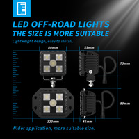 Projecteur LED 3 pouces 18W à faisceau large blanc, éclairage de travail tout-terrain, étanche IP68, pour camion, VTT, UTV, SUV, 4x4, 9V-36V