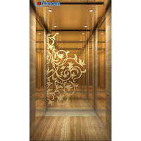 Promotion : Ascenseur de passagers JOHNSON 800 kg à traction AC en acier inoxydable avec plancher en PVC, design moderne pour usage domestique et villas de luxe