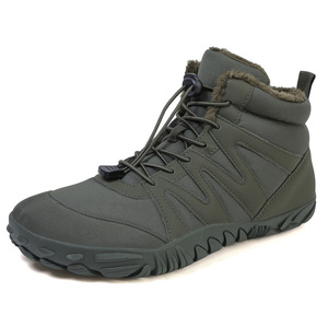 Bottes d'hiver unisexes, hauteur cheville, bout rond, tige synthétique, semelle extérieure en caoutchouc, imperméables, antidérapantes, doublure en fourrure, semelle intermédiaire en EVA - Product Image 4