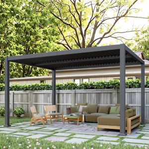 Pergola bioclimatique en aluminium à angles réglables, pavillon extérieur en stock pour jardin et <span class=keywords><strong>terrasse</strong></span> - Product Image 1