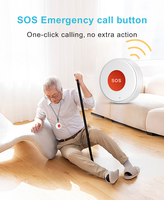 AGSHOME Tuya WiFi Smart SOS Bouton d'appel Wireless Caregiver Pager Phone Alert Transmitter Emergency Rechargeable Battery Kids