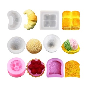 Jouet à presser unisexe en silicone, motif Croissant Toast Daifuku, pour résine cristalline, anti-stress, thème alimentaire, Orange Radiance, 14 ans - Product Image 2