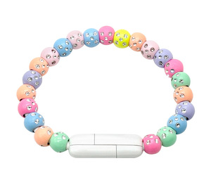 Bracelet de charge rapide en perles arc-en-ciel tendance, câble de données PD 60W Type C vers C, accessoires pour téléphone - Product Image 1