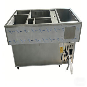 Estación de Mezcla de Acero Inoxidable para Cafetería, Resistente a la Oxidación, con Fregadero y Estante Ajustable para Uso en Servicios de Catering - Product Image 5