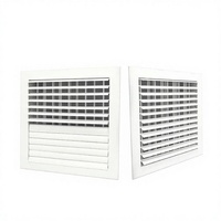 Nouvelle grille de ventilation murale double couche réglable pour climatisation centrale avec interrupteur manuel