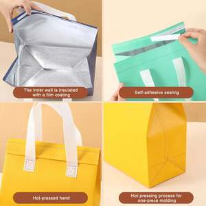 Sac isotherme en gros, réutilisable, en tissu non tissé, pour la livraison de nourriture, le stockage au restaurant, sac isotherme pour aliments - Product Image 5