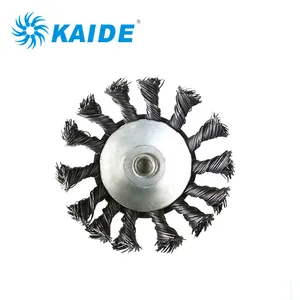 2023 China-Manufactured Twisted Knot Wire Wheel Dish Brush With Fixed Shank Nylon And Bristle Material For Cleaning Polishing