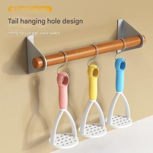 Triturador de patatas antideslizante con mango de fácil agarre, triturador de plástico multiusos para patatas y verduras para ancianos y niños - Product Image 3