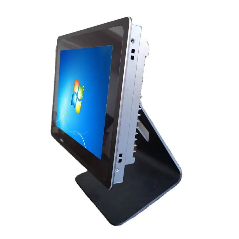 aluminium frame 10.4 inch intel J1900 touch screen computer all-in-one panel PC with X86 Win10 Linux OS + RS232 RS485 LPT