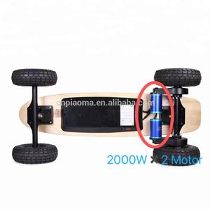 Planche à roulettes électrique haute puissance 4000W, double moteur télécommandé transport à l'école/voyage - Product Image 2