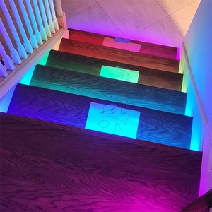 Controlador de música inteligente con aplicación <span class=keywords><strong>Wifi</strong></span>, kit de lámpara de pared de escalera de persecución de color RGB con sensores de movimiento AC Pir, tiras de luz <span class=keywords><strong>Led</strong></span> empotradas de 24V - Product Image 3