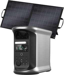 Centrale Électrique Portable 1500 LiFePO4 100W Solaire 2400W/1462Wh Générateur Solaire pour Voiture Onde Sinusoïdale Pure 4 Prises CA Recharge Complète en 1H Application Mobile - Product Image 2