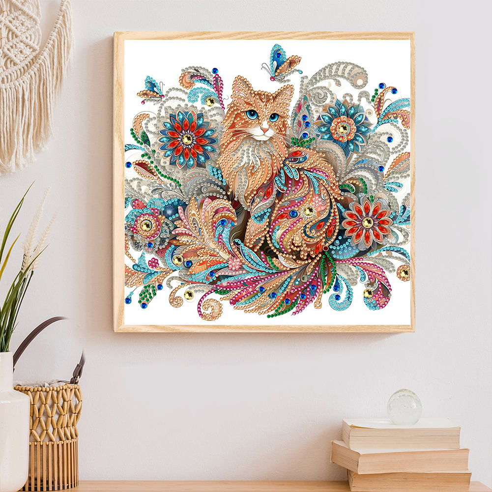High Quality 30*30CM DIY Cat Home Decor Diamond Painting Special Shaped 5D Acrylic Animal Theme Wall Decor Diamond Painting Kits