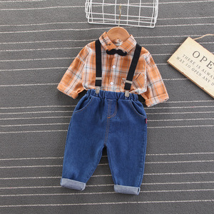 Conjuntos de 2 piezas de <span class=keywords><strong>ropa</strong></span> nueva a cuadros <span class=keywords><strong>para</strong></span> bebé niño de 1 <span class=keywords><strong>año</strong></span> - Product Image 5