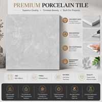 Carrelage en porcelaine poli effet marbre 800x800mm, aspect pierre double face, pour sol et mur commercial