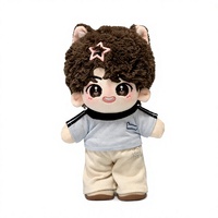 Pince à cheveux personnalisée en forme d'oreilles de chat en peluche, motif étoile, bleu, crème, pantalon, cadeau de collection, vente en gros