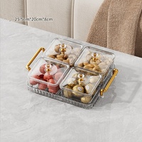 Plateau à fruits en plastique de luxe léger pour salon et karaoké, avec couvercle