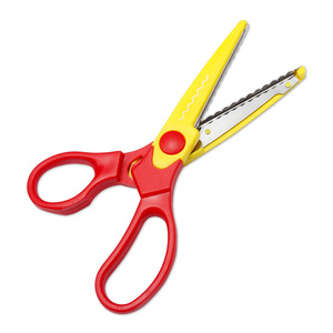 Lace Edge Children Scissors Curved Blade 167mm Stainless Steel <b>ABS</b> Portable Art Craft For Elementary School Students - Product Image 3