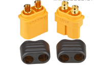 Connecteur Amass XT60+ avec gaine de protection mâle et femelle