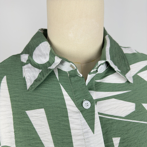 Conjunto <span class=keywords><strong>de</strong></span> 2 Piezas <span class=keywords><strong>para</strong></span> <span class=keywords><strong>Mujer</strong></span>, Estampado Floral, Casual, Verano, Cuello Solapa, Manga Corta, <span class=keywords><strong>para</strong></span> Uso Diario - Product Image 4