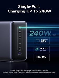 Ugreen negode 500W gan nhanh Trạm Sạc 6 cổng USB C & USB Một thông minh kiểm soát nhiệt độ tường sạc cho máy tính xách tay điện thoại - Product Image 3