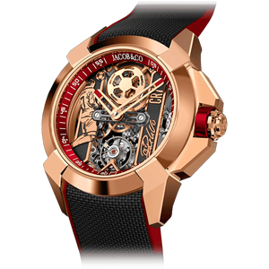 שעון יוקרה לגבר <span class=keywords><strong>Epic</strong></span> X Flight of CR7 Baguette מהדורה מוגבלת של ג'ייקוב קוא, שעון טורביון מכני אוטומטי - Product Image 1