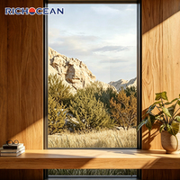 Ventanas Panorámicas de Aluminio Residenciales RICHOCEAN, Ventanas Fijas de Vidrio Grande de Piso a Techo, Acristalamiento Insonorizado
