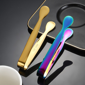 304 Stainless Steel Ice Clip Sugar Cube <b>Tongs</b> Non Slip Coffee Multifunctional Food Clamp Ice Cube Picker <b>Kitchen</b> Tool - Product Image 4