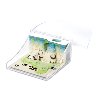 Creative Business Partner Gifts 3D Panda Calendar for Brand Promotion or Marketing Loose Leaf Feature Baby Panda Culture
