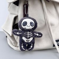 Mini figurine squelette super mignonne 3D de 13 cm, jouet en peluche douce, porte-clés pendentif anime kawaii