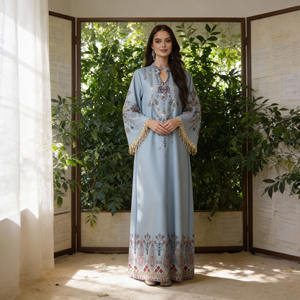 Robe Abaya en Polyester Imprimé Élégante de Haute Qualité en Gros pour Femmes Musulmanes Vêtements de Cérémonie - Product Image 4