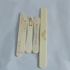 Bâton de crème glacée en bambou jetable de haute qualité logo imprimé bâtons de popsicle bâtons de crème glacée en bois
