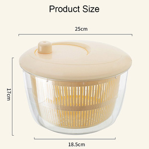 Salad Vegetable Dehydrator Kitchen Multifunctional Dishwashing Draining <b>Basket</b> Fruit Dumping Machine Fruit And Vegetable - Product Image 3