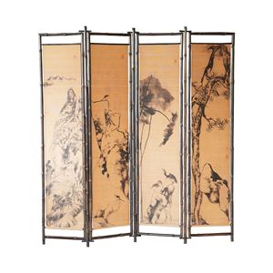 Classic Purple Bamboo Folding <b>Screen</b> Chinese Style Room Divider Tea Room <b>Partition</b> Foldable Versatile - Product Image 5