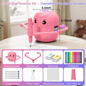 Robot de Dibujo Interactivo con Voz para Niños, Máquina de Dibujo Educativa de Plástico ABS, 150 Tarjetas, Juguetes de Aprendizaje Montessori para Niños de 3 a 8 Años - Product Image 5