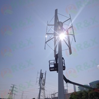 Système éolien d'énergie renouvelable 5KW 10KW, éolienne à axe vertical triphasée avec pales en verre/basalte, sortie 96V-380V