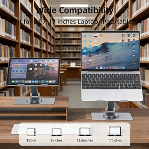 Support portable pour ordinateur portable en aluminium pliable et réglable, support ergonomique pour ordinateur portable avec dissipation de chaleur pour MacBook 10-17 - Product Image 3