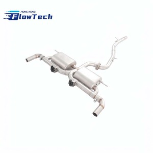 ระบบท่อไอเสียแบบ Catback พร้อมวาล์ว FlowTech SS304 แบบ Dual Side Single Exit สำหรับ Mercedes-Benz GLC 260 GLC 300 2.0T – ติดตั้งแบบ Direct Bolt-On - Product Image 4