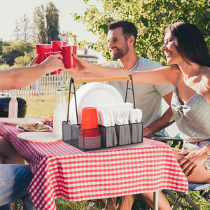 Portable <b>Mesh</b> Storage <b>Basket</b> For Outdoor Picnic Camping Kitchen Utensil Organizer Rectangle Eco-Friendly Standing Type - Product Image 2